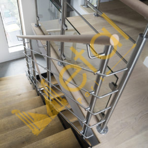 "gard corp interieur metal" Garde-corps intérieur en acier ou inox pour escalier